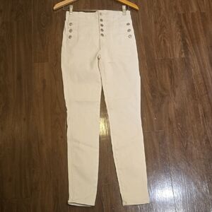 J Brand High Rise Women Jeans in Cream